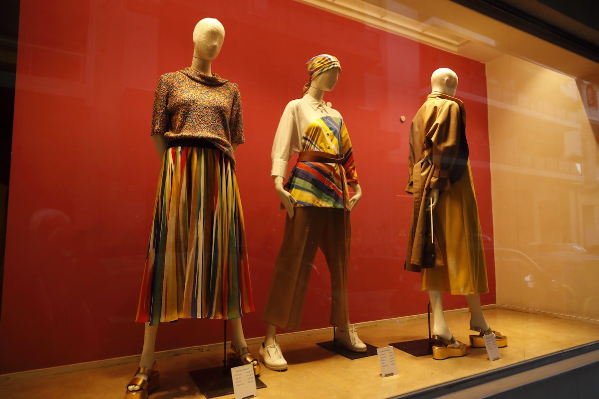 a group of mannequins in a room