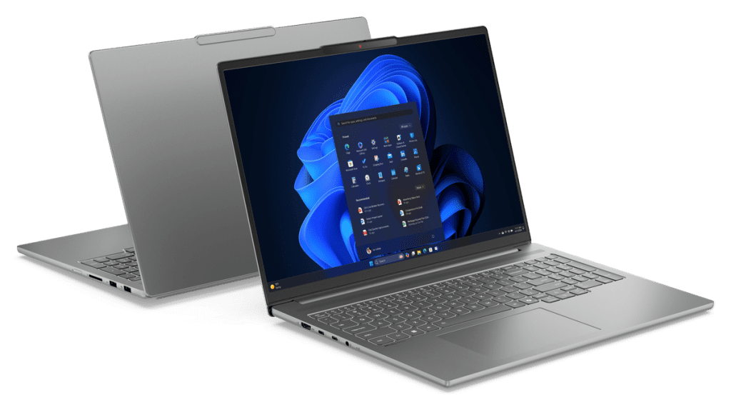 Lenovo IdeaPad Pro 5i front and back view in Luna Grey