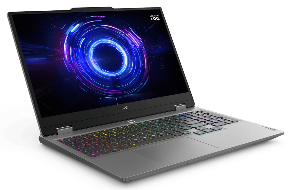 Lenovo LOQ 15 gaming laptop front-facing view